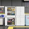thumbnail image 6 of STANI Metal Garage Storage Cabinets with Drawer, 4 Doors Tool Storage Cabinet with 2 Adjustable Shelves, 71" Steel Locking Locker for Garage Utility Room Home Office (White, 0 Wheel), 6 of 8