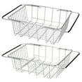 thumbnail image 2 of Yeacher Expandable Dish Drying Rack Over Sink or In Sink Stainless Steel Drainer Kitchen Storage, 2 of 8