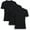 Black, variant on Bamboooven Men’s Bamboo Crew Neck Undershirt – (3 Pack)