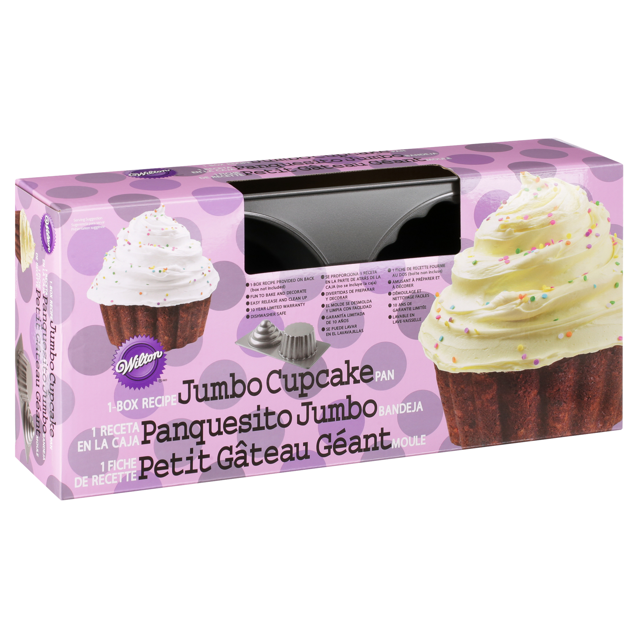 NIB Wilton Jumbo Cupcake Pan Fun to Bake and Decorate with a 1-Box Recipe