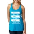 thumbnail image 1 of Wild Bobby Have Faith Pray Hard Stay Humble Inspirational/Christian Women Tri-Blend Racerback Tank Top, Vintage Turquoise, X-Large, 1 of 6