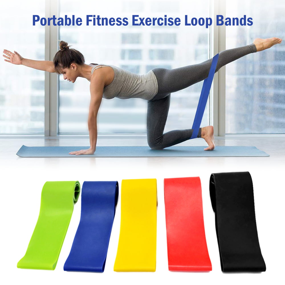 Sports Fitness Resistance Bands Loop Exercise Booty Home Gym Yoga Band Black 