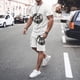 thumbnail image 3 of Nueva camiseta de manga corta + pantalón corto con estampado 3D de grafiti de animales para hombre de verano, traje deportivo informal, 3 of 5