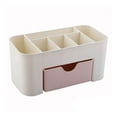 thumbnail image 1 of Caja de maquillaje reutilizable, duradera, antideslizante, con cajón (rosa), 1 of 6