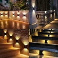 thumbnail image 4 of 4 Piezas de Luz LED Solar para Exteriores, Impermeable, Iluminación de Arriba y Abajo, Lámpara de Pared, Escalera, Valla, Decoración de Jardín, 4 of 5