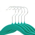 thumbnail image 4 of VECELO 20-Pack Velvet Clothes Hangers, 16.5in Heavy-Duty Hangers with Adjustable Clips, Non-Slip, Space-Saving, Green, 4 of 8