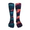 thumbnail image 5 of Kdxio Cosmic Paint Swirl Funny Silky Novelty Funky Long Knee High Socks Soft 3D Print Cosplay Crazy Stockings for Men Women, 5 of 8