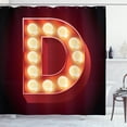 thumbnail image 1 of Ambesonne Letter D Shower Curtain, D Electricity, 69"Wx75"L, Vermilion Yellow Black, 1 of 3