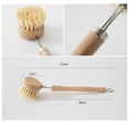 thumbnail image 4 of Cepillos de cocina con mango de madera y cerdas de nailon, ecológicos y resistentes a los arañazos., 4 of 9