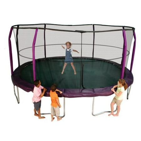 Bazoongi JumpPod Oval Trampoline and Enclosure