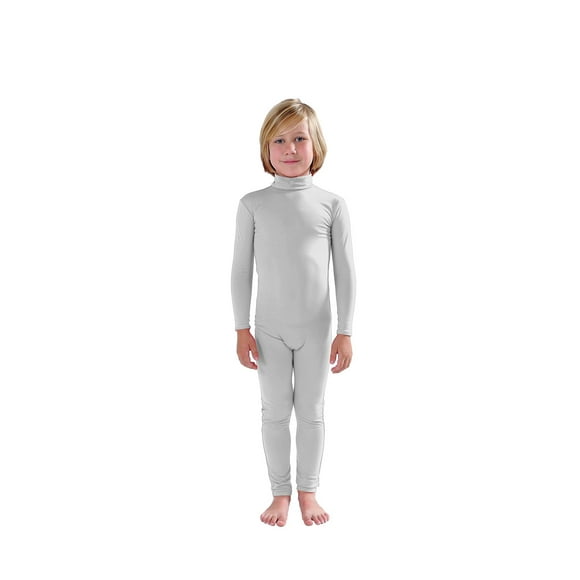 Full Bodysuit Kids Dancewear Spandex Zentai Unitard - Solid Color, No Gloves/Socks, Unisex, Sizes S-XL, Perfect for Performance, Party, Carnival, Halloween, Comfortable Fit