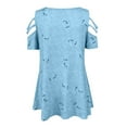 thumbnail image 4 of ZJXFGS Going Out Tops Professional Blouses for Women Y2K Shirts for Women Womens Blouses T Shirts Women Women'S Shirts Fall Shirts Trendy Tops for Women 2025 Blue L, 4 of 5
