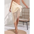 thumbnail image 4 of Pareos de Playa Bohemios para Mujer, Pareos de Transparente para Bikini, Faldas para Trajes de Baño. Albaricoque Talla Única, 4 of 8