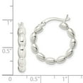 thumbnail image 2 of White Sterling Silver Earring Hoop Women'S 24 mm 22, 2 of 2