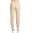 thumbnail image 3 of Love Tree Women's Juniors Casual Comfy Linen Jogger Pants (Khaki, Large), 3 of 3