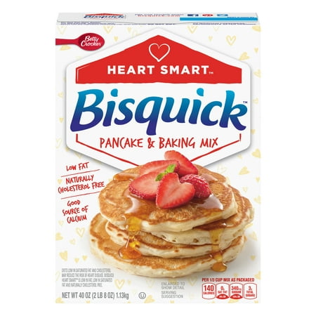 (2 pack) Betty Crocker Bisquick Heart Smart Pancake and Baking Mix, 40 (Best Low Carb Baking Mix)