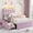 Purple, variant on Twin Size Bed Frame with LED Storage Headboard, Bed Frame with 2 Drawers, Boucle Upholstered Platform Bed, No Box Spring Needed, Pink