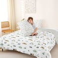 thumbnail image 4 of Catabedysis Simple Camping Full Size Comforter Sets,Bear Tent Pattern Bedding Comforter Set For Boys,Multicolor,Light Gray Reversible,3pcs,1 Comforter and 2 Pillowcases, 4 of 7