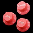 thumbnail image 4 of Tapas de perillas de de 3 piezas 2T1V Plástico para guitarra eléctrica ST SQ shamjiam  Perilla de volumen de guitarra, 4 of 7