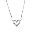 thumbnail image 1 of SIfdSeng Collier en Argent Sterling en Forme d'Amour Plein de Diamants Micro Incrusté Collier Pendentif pour Filles Collier Classique de Clavicule, 1 of 8