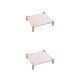 thumbnail image 1 of Methold Cama de para mascotas pequeñas, tela de algodón y lino para comodidad durante todo el año, cama para mascotas desmontable y lavable S Miel Melocotón Conjunto 2Conjunto, 1 of 6