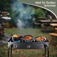 thumbnail image 5 of Outdoor Stove 3 Burners High Pressure Propane Gas Camp Stove with Detachable Legs, Perfect for Camping Patio, 225,000-BTU, 5 of 7