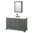 thumbnail image 6 of Wyndham Collection WCS202060SWBWQUS3MED Deborah 60" Free Standing Single Basin Vanity Set, 6 of 7