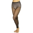 thumbnail image 2 of ToBeInStyle Women's Spandex Fishnet Cuffed Ankle Footless Tights- Black - One Size, 2 of 5