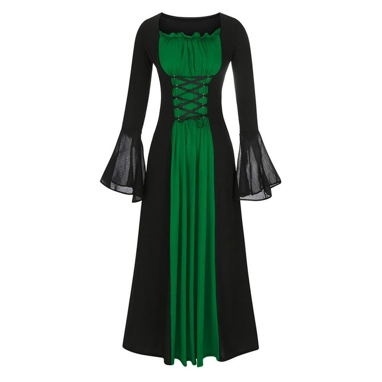 green emerald velvet dress Celtic Dress: Elegant Celtic Knot Halter Dress Black & White / M
