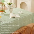 thumbnail image 4 of Linen Table Cloth Cotton Wheat Coffee Linen Tablecloth for Square Tables Heavy Weight Washable Farmhouse Soft Boho Tablecloth for Kitchen ; Table Linens (Wheat Coffee x ), 4 of 8
