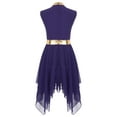 thumbnail image 4 of iiniim Kids Girls Dance Contrast Color Sleeveless High Low Dress Dancewear Purple 8, 4 of 7