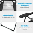 thumbnail image 6 of Gymax 4PC Folding Chairs Adjustable Reclining Chairs with Headrest Patio Garden Black, 6 of 10