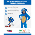 thumbnail image 3 of SEGA Sonic The Hedgehog Little Boys Zip Up Cosplay Coverall 4, 3 of 5