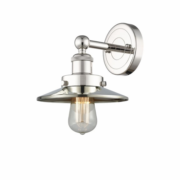 616-1W-PN-M1-PN Innovations Lighting Railroad - 1 Light Wall Sconce In Modern Style-8 Inches Tall and 8 Inches Wide