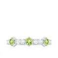thumbnail image 3 of Round 0.48 Ctw Peridot 925 Sterling Silver Eternity Ring for Women | Wedding, Engagement Bridal Rings | Mothers Day Gift_6.5, 3 of 5