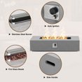 thumbnail image 3 of Naga Bahna Propane Fire Pit Table, 56-Inch Outdoor Gas Fire Table 50,000BTU– Modern Rectangle Firepit for Patio, Garden, and Backyard, 3 of 5
