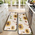 thumbnail image 4 of Kitchen Rugs Sets Of 2,Yellow Brown Green Leaf Sunflower Pattern Anti Fatigue Kitchen Mat Rugs Non Slip Washable,Decorative Kitchen Floor Mats for Kitchen,Sink,Laundry,17"x47"+17"x47", 4 of 5