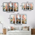 thumbnail image 4 of Designart "Spring Awakening Birch Woods VI" Floral Wall Art Set Of 3 - Pink Tree Birch Canvas Set For Living Room Decor, 4 of 7