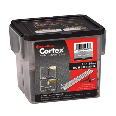

Fastenmaster 2030250 No. 10 x 2.5 in. Cortex Rainer Torx Ttap Button Head Hidden Deck Fastener 224 Count