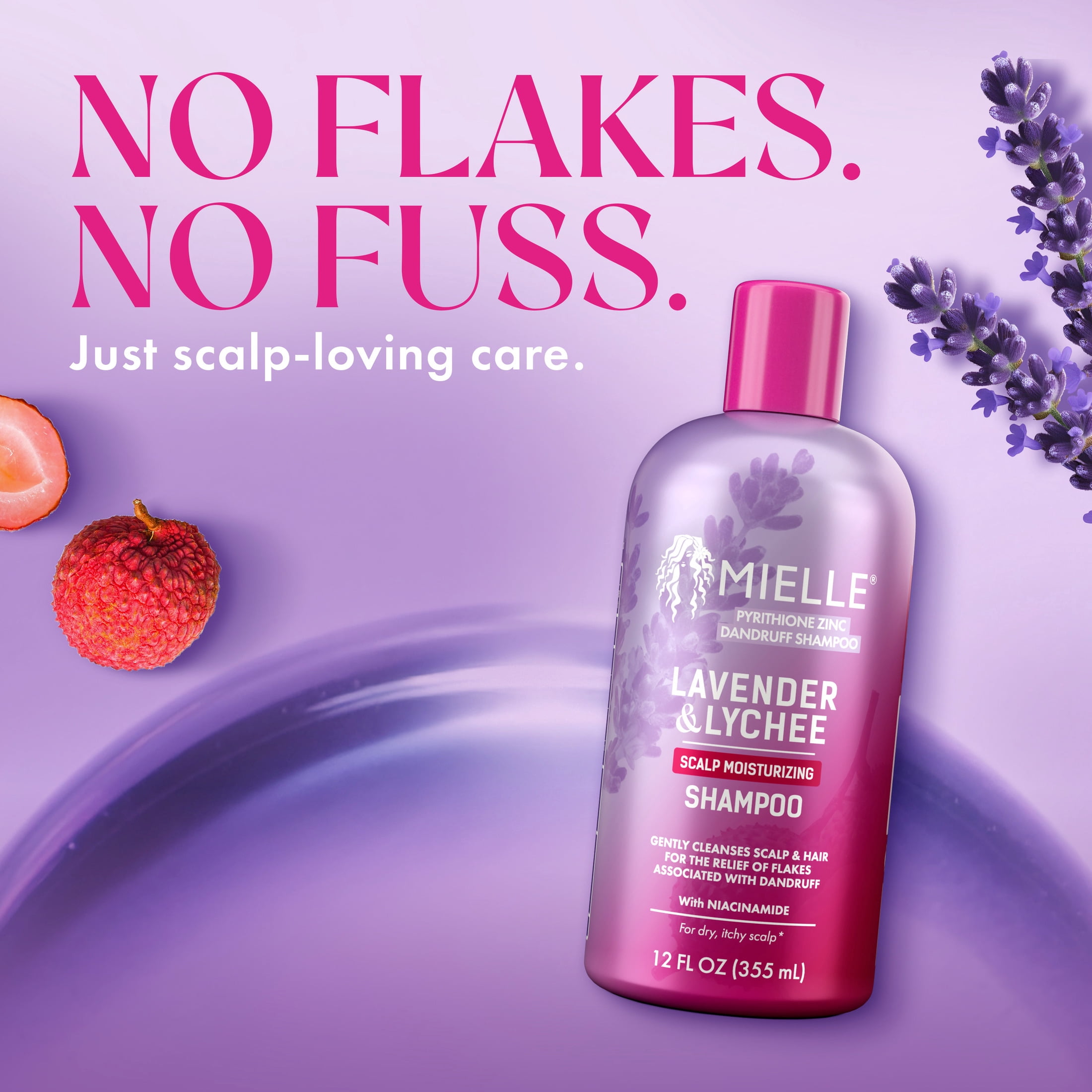 Mielle Lavender and Lychee Scalp Moisturizing Dandruff Shampoo - 12 fl oz