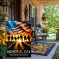 thumbnail image 6 of Garden Flag, a patriotic military garden flag for Memorial Day, measures 12x18 inches and features a double-sided 2D design. It is a solemn and dignified patriotic military-themed garden flag, making, 6 of 6