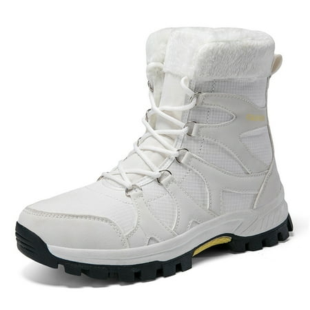

Ediodpoh Couples Winter Plus Thick Snow Boots Warm Lace up Boots for Men And Women Womens Boots White 6.5