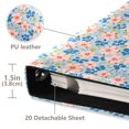 thumbnail image 3 of FORMRS 3 Ring Photo Album 4"x6" Self Adhesive Large Capacity PU Leather Cover, Small Pink Flower, 3 of 8