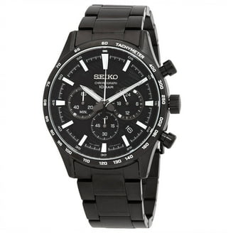 カズちゃんさん専用 SEIKO クロノグラフ ブラック 100m防水 Seiko Essentials Edition Quartz Chronograph Watch, Black Dial