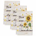 thumbnail image 2 of Sunflower Kitchen Towels Set of 3, Vintage Botanical Absorbent Dish Towels for Kitchen, Microfiber Hand Towel, Quick Drying Tea Towel for Cleaning Decorative Dishcloths Farmhouse Floral Wooden, 2 of 7