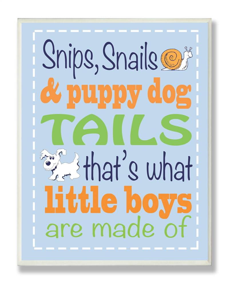 Snips, Snails and Puppy Dog Tails Boys Rhyme