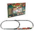 thumbnail image 2 of Christmas Decor Electric Christmas Train Set – Mini Simulated Set with 4 Carriages & Tracks Fits Christmas Village Train Set(red,29*19*4cm), 2 of 5