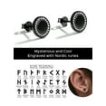 thumbnail image 3 of ChicSilver Black Onyx Earrings for Men 925 Sterling Silver Round Stud Earrings Hypoallergenic Jewelry Women Earrings, 3 of 9