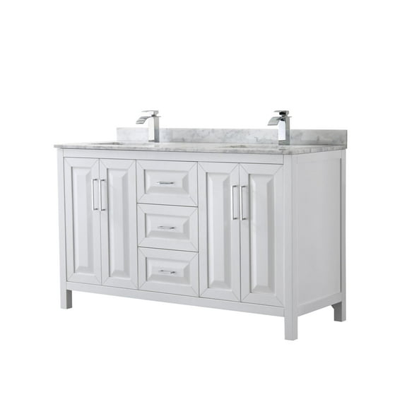 Wyndham Collection Wcv252560dunsmxx Daria 60" Free Standing Double Vanity Set - White /