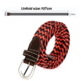 thumbnail image 2 of Elastic Braided Woven Canvas Belts for Men and Women,red and black, 2 of 6
